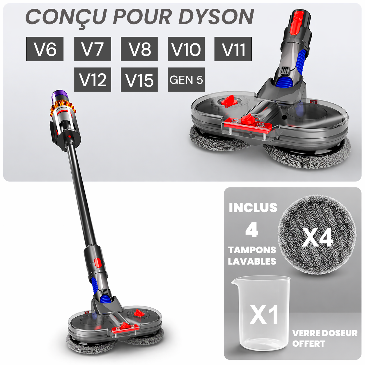 Drwash conçu pour votre Dyson (V6 à V15)